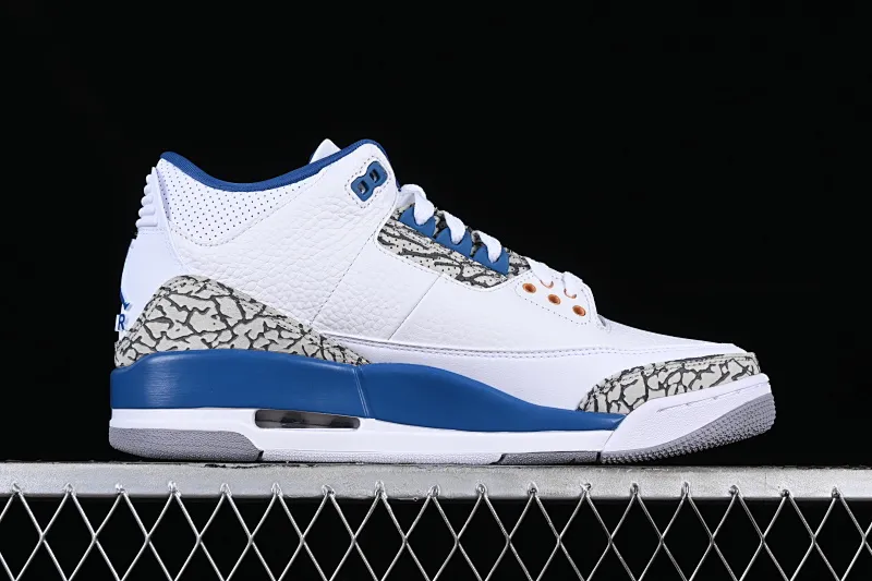 All categories Air Jordan Jordan series basketball shoes Air Jordan 3 Pure original Air Jordan Retro AJ3 Joe 3 white and blue Wizards CT8532-148
